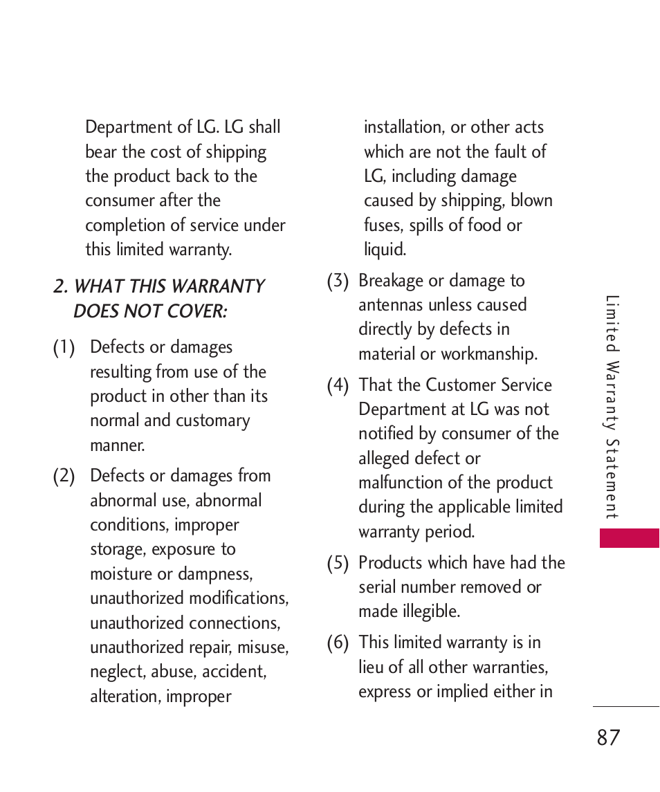 LG LGUX145 User Manual | Page 89 / 94