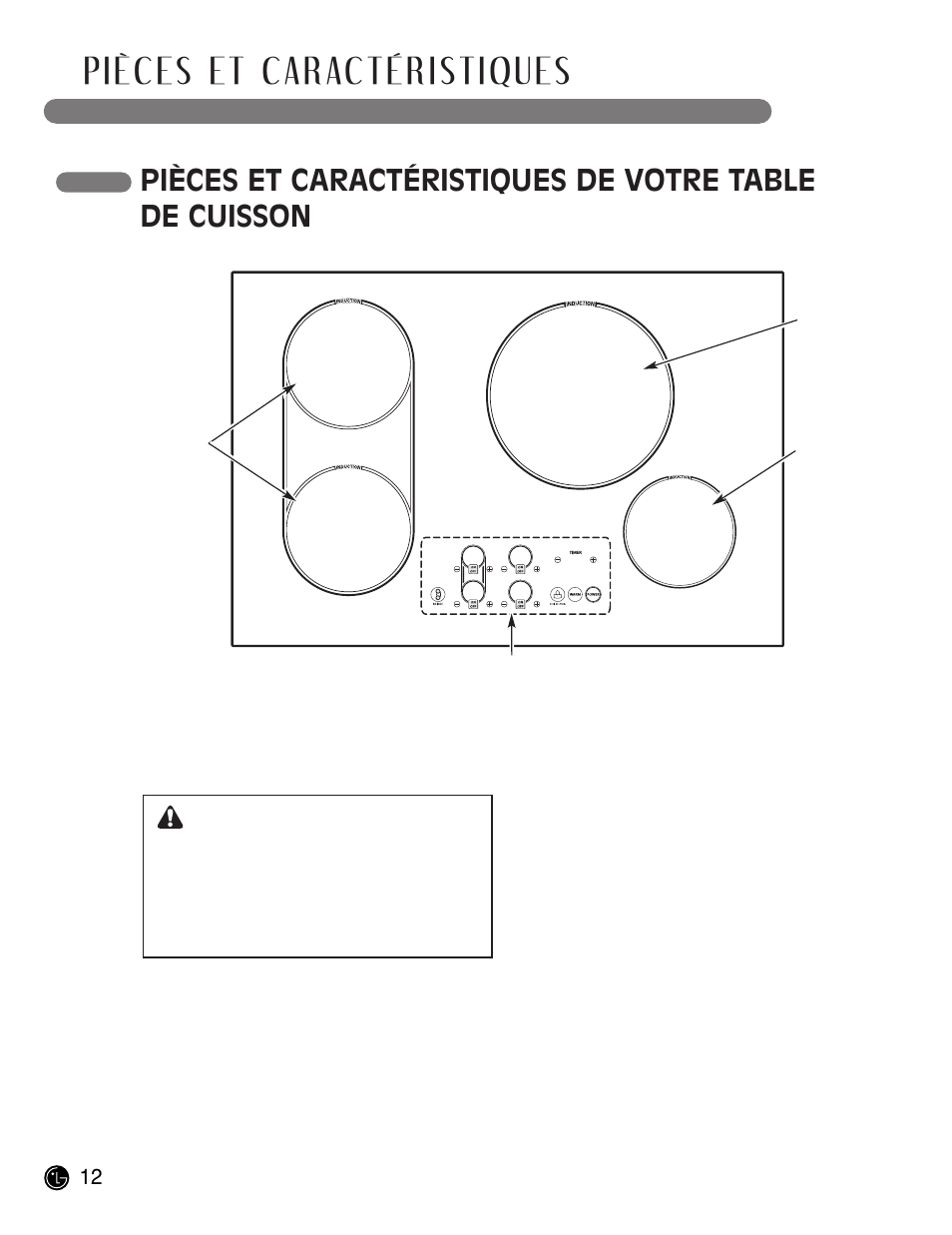 Mise en garde | LG LCE30845 User Manual | Page 72 / 92