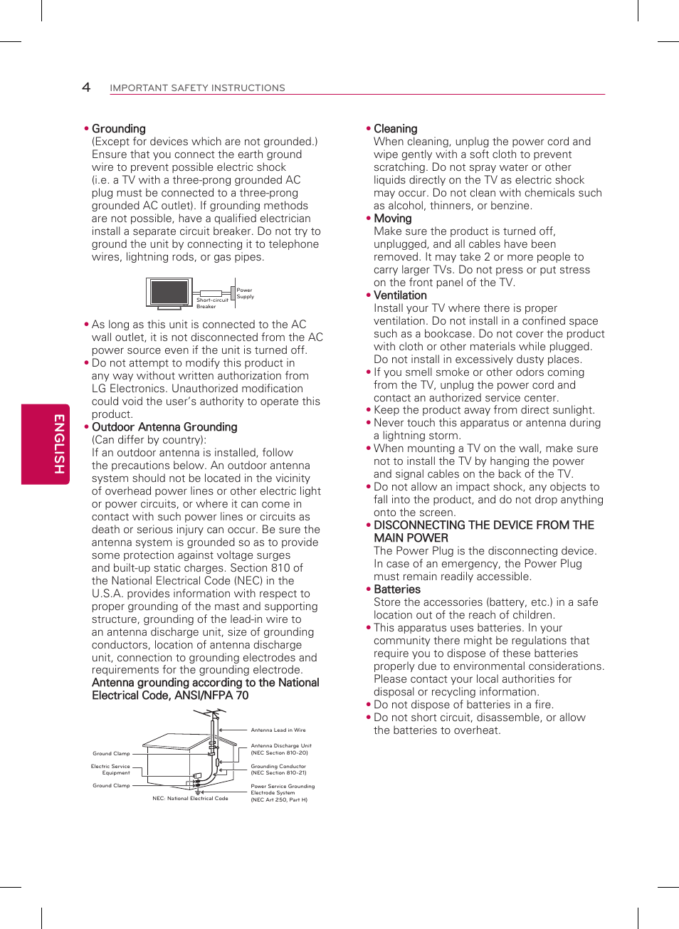 4english | LG 65UB9300 User Manual | Page 4 / 40