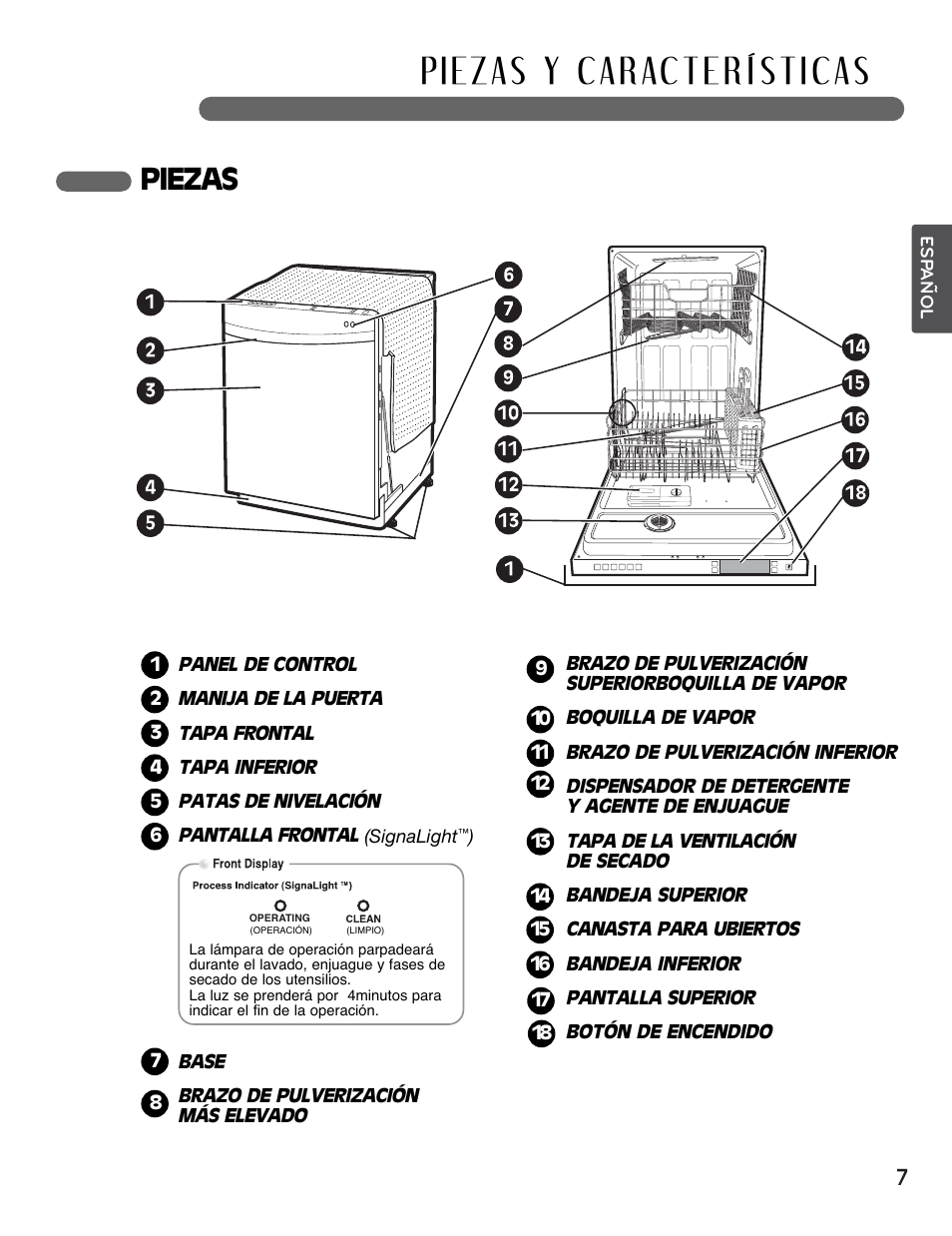 Piezas | LG LSDF795ST User Manual | Page 31 / 72