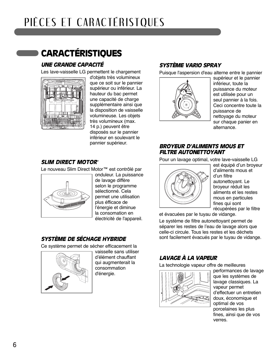 Caractéristiques | LG LSDF795ST User Manual | Page 54 / 72