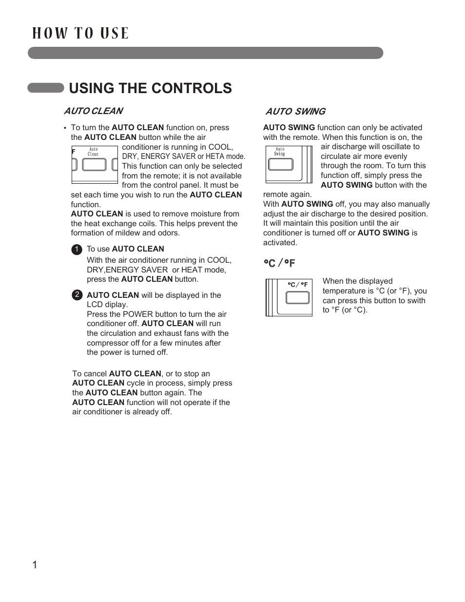 Using the controls | LG LP1414SHR User Manual | Page 14 / 32