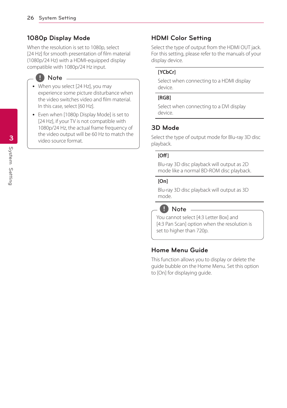 LG BP730 User Manual | Page 26 / 73