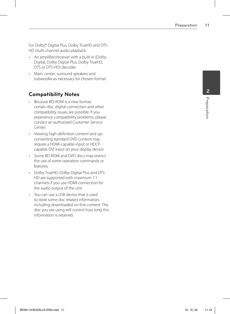 LG BD550 User Manual | Page 11 / 92
