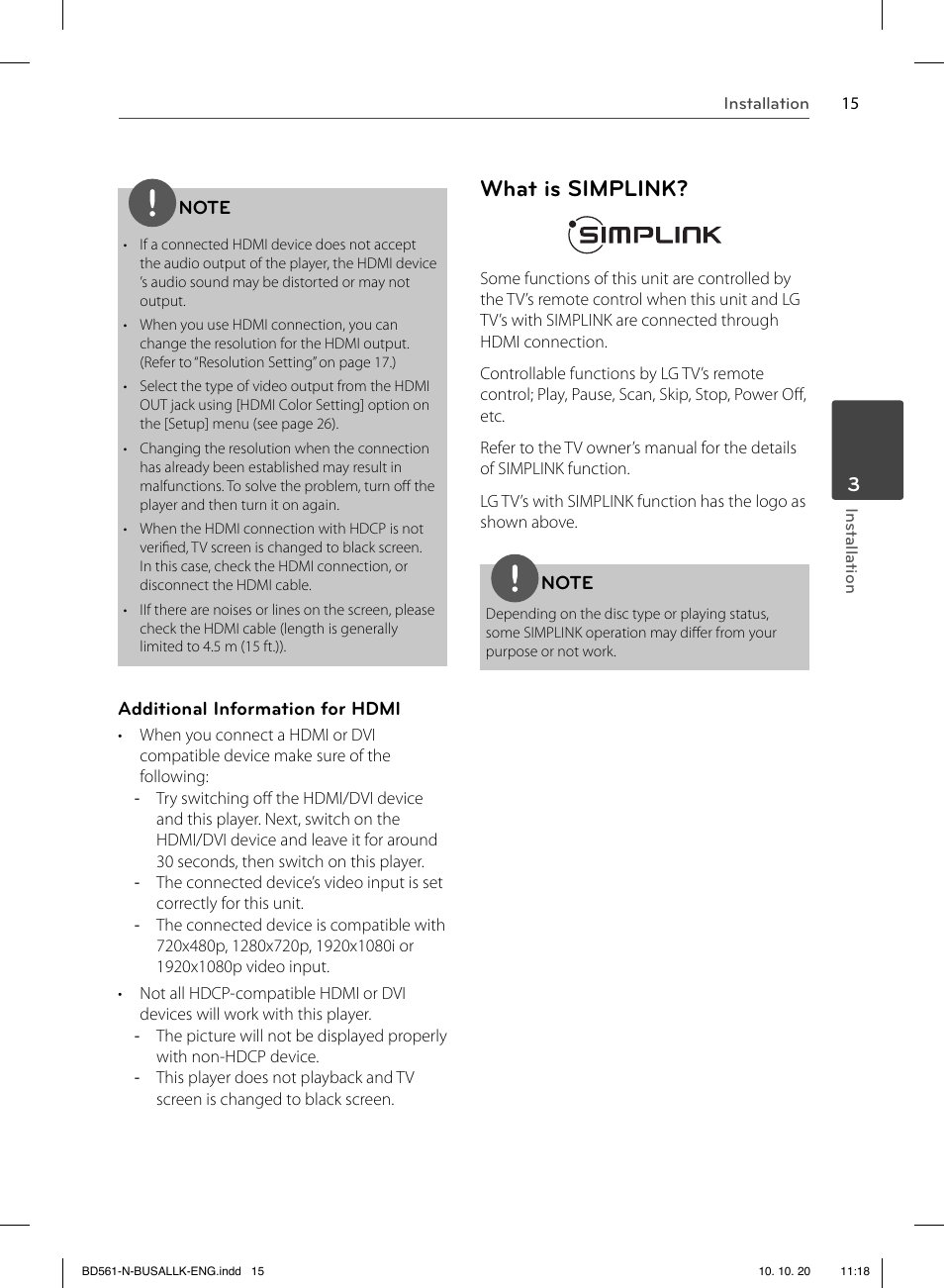 What is simplink | LG BD550 User Manual | Page 15 / 92