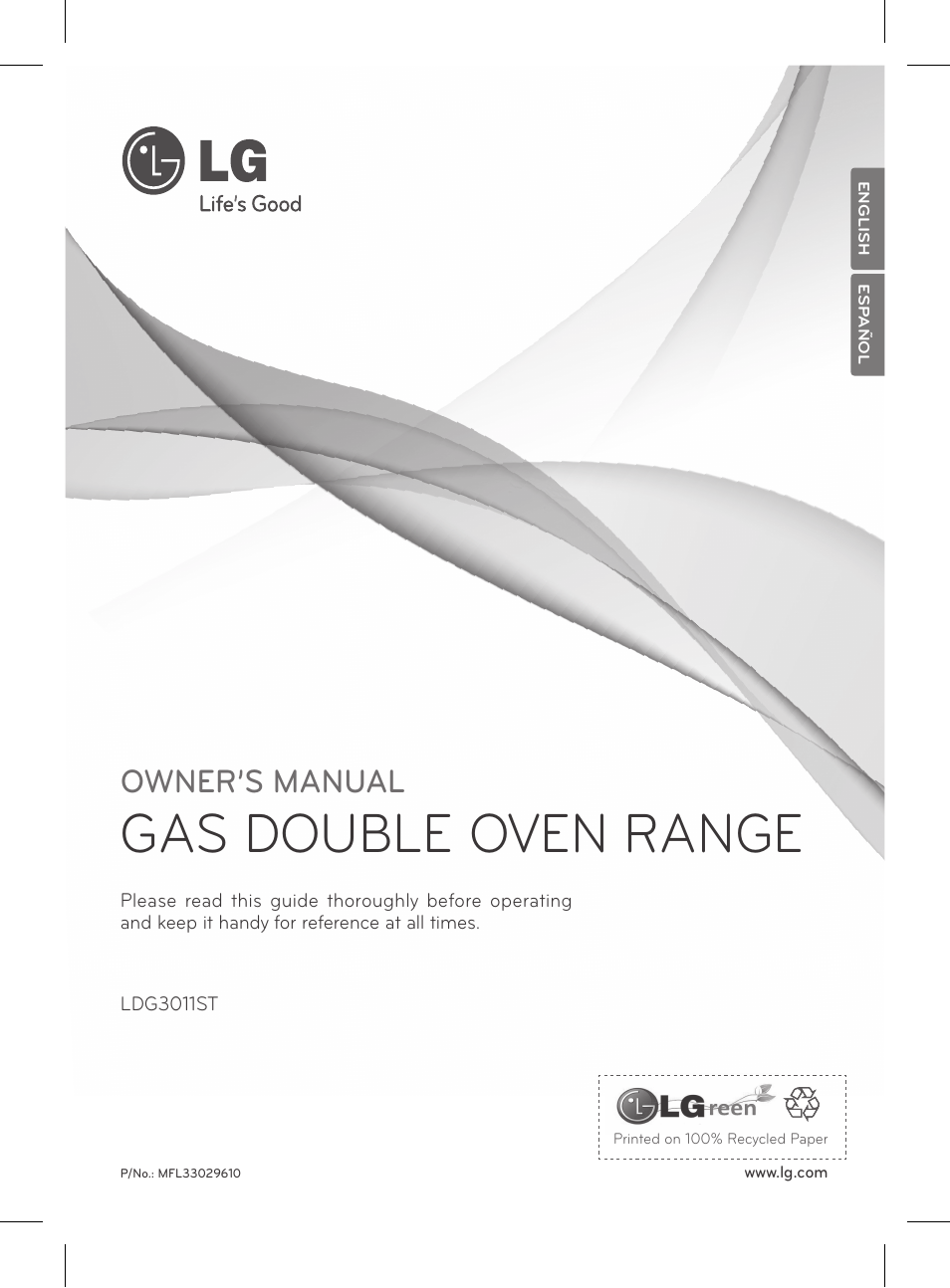 LG LDG3011ST User Manual | 43 pages