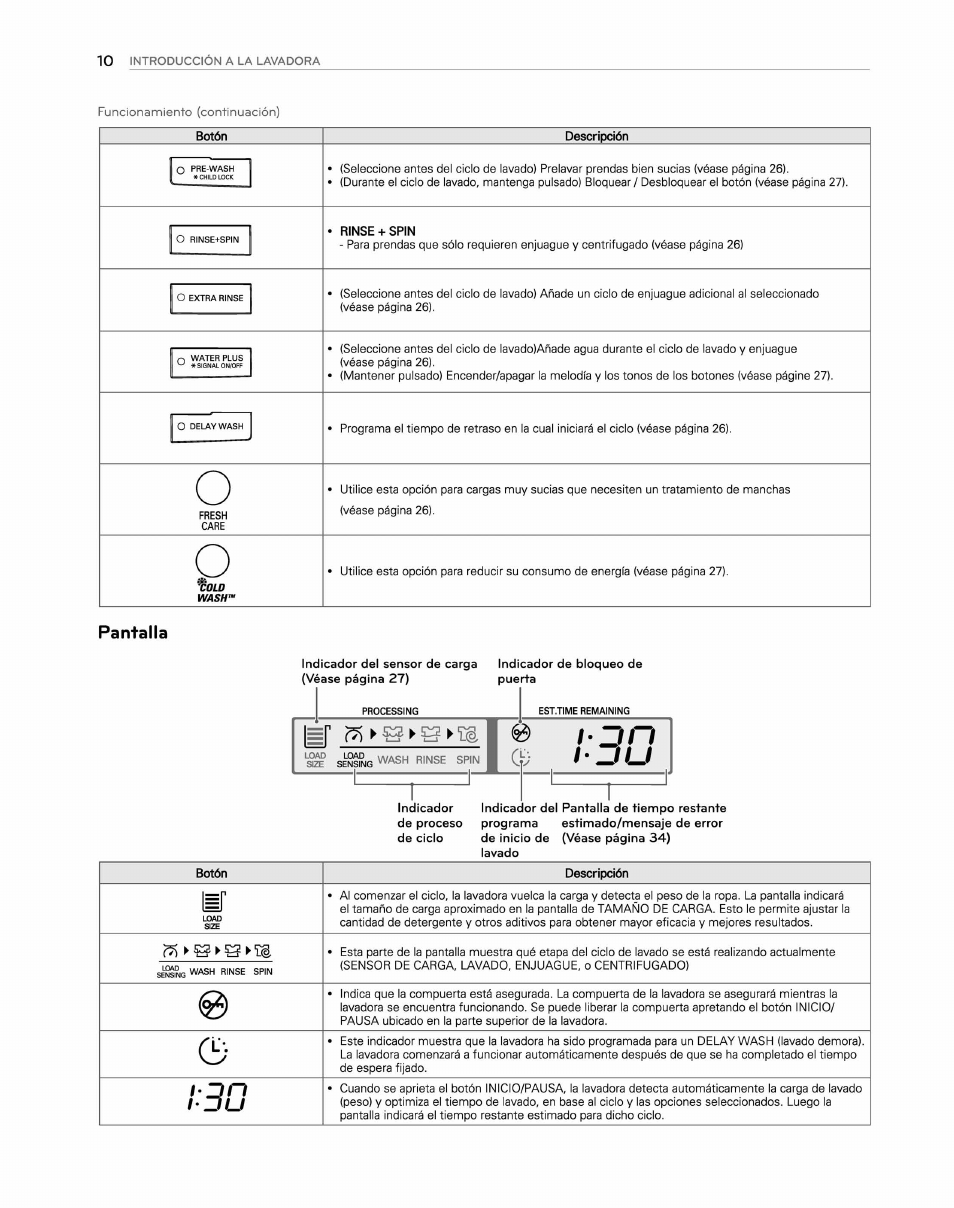 Pantalla, Hzin l‘du | LG WM2250CW User Manual | Page 51 / 81
