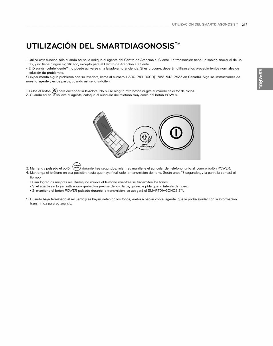 Utilizacion del smartdiagonosis | LG WM2250CW User Manual | Page 78 / 81