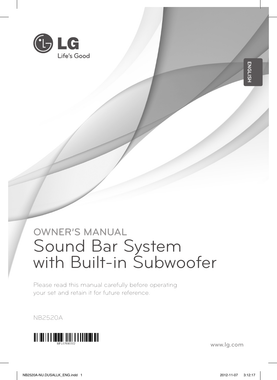 LG NB2520A User Manual | 26 pages