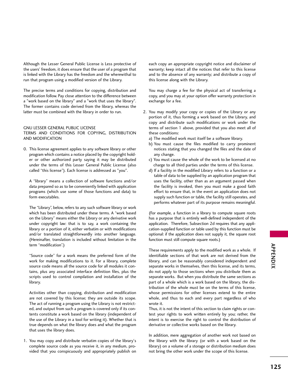 Appendix | LG 22LD350C User Manual | Page 126 / 379