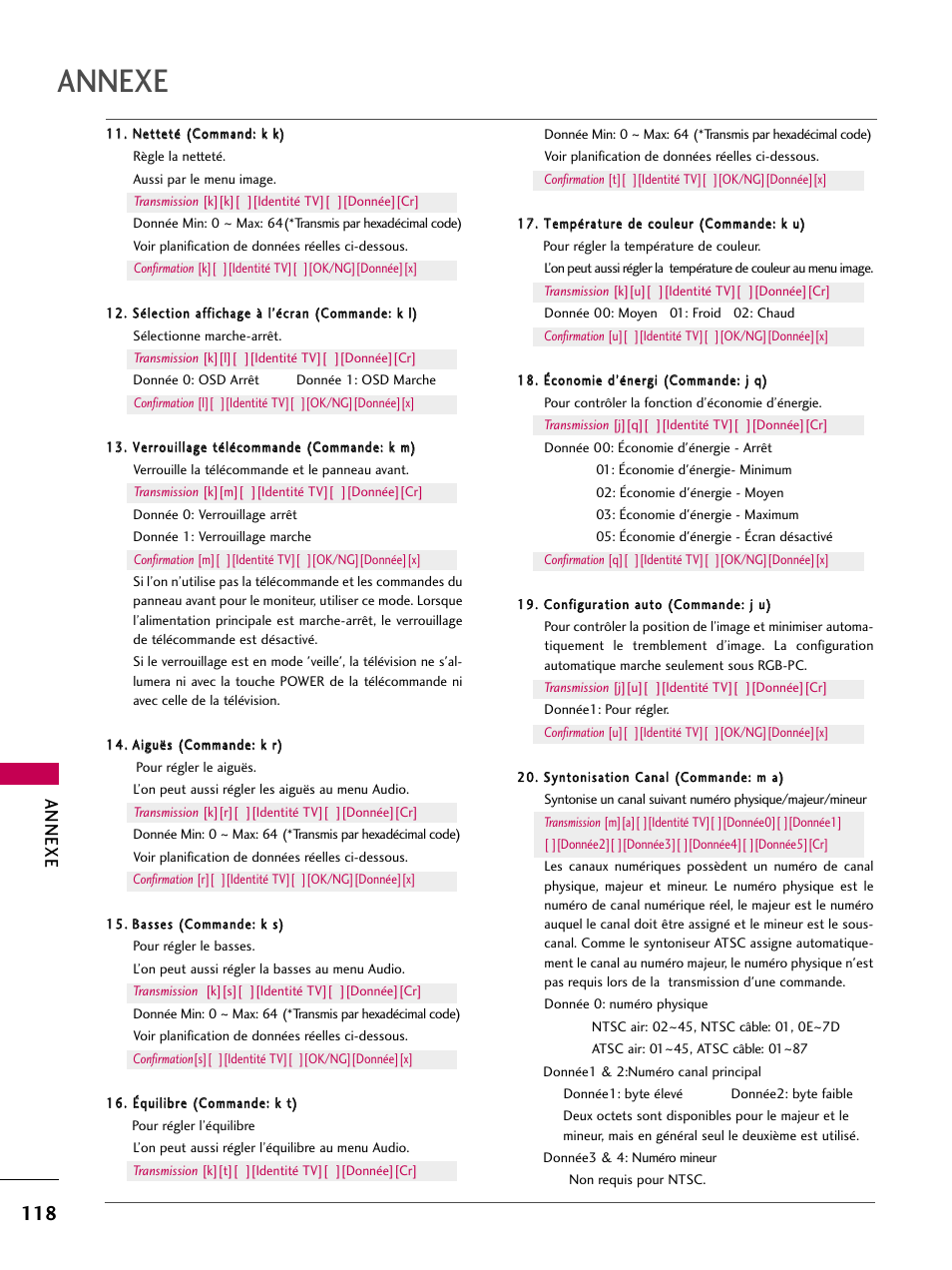 Annexe | LG 22LD350C User Manual | Page 253 / 379