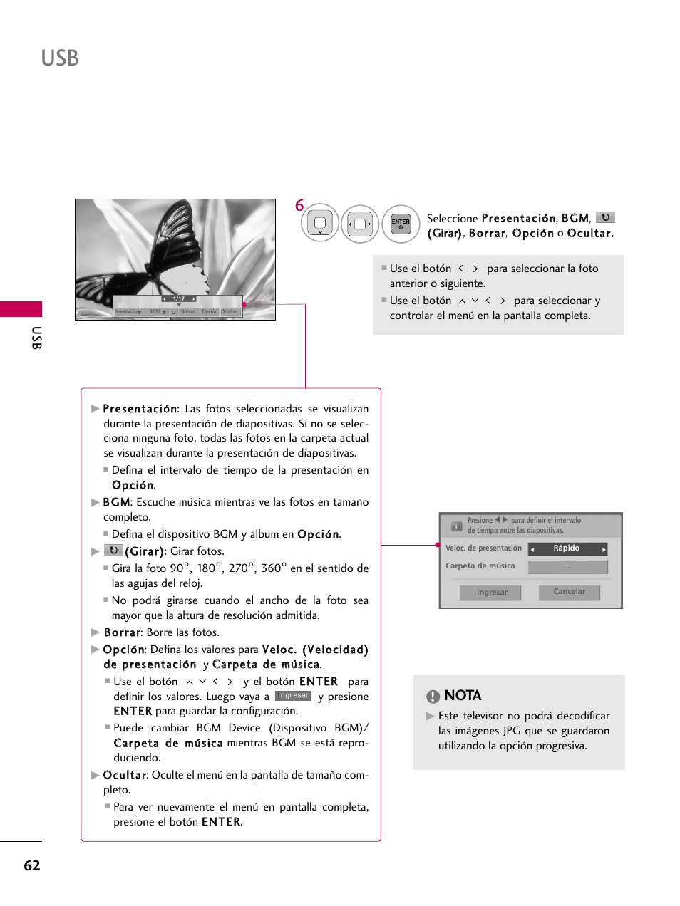 Nota | LG 22LD350C User Manual | Page 319 / 379