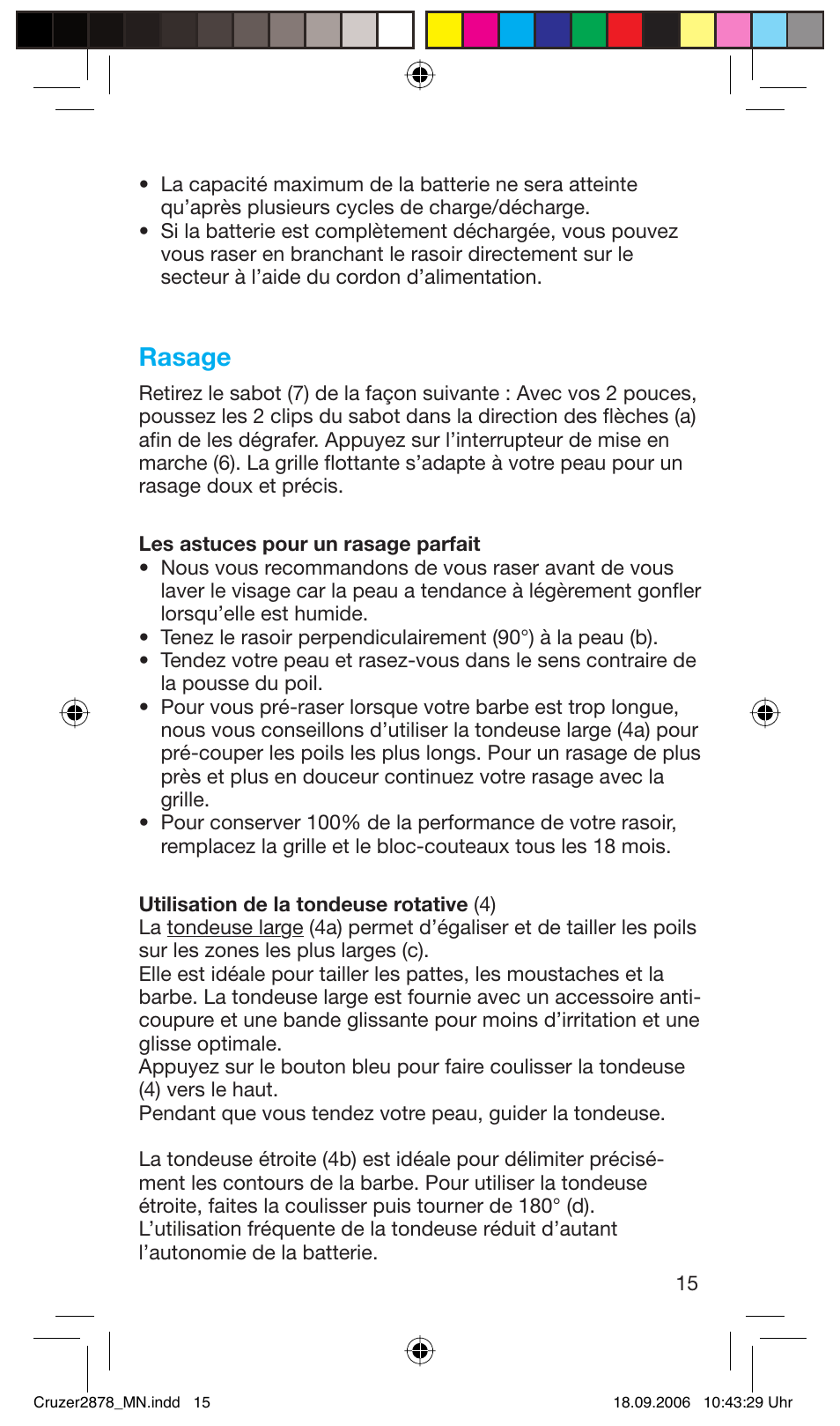 Rasage | Braun 2878 User Manual | Page 15 / 65