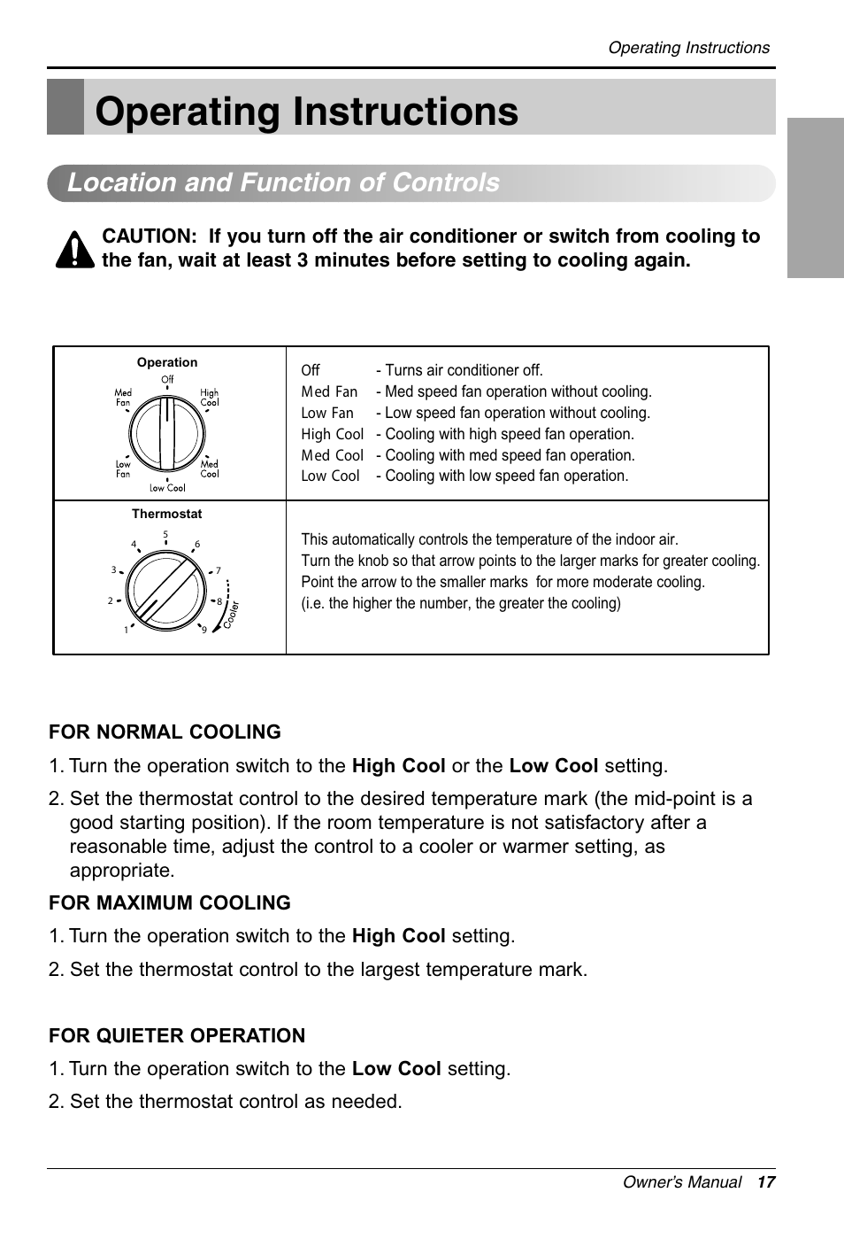 Operating instructions, Location and function of controls, Englishenglishenglish english | LG WG1205R User Manual | Page 17 / 50