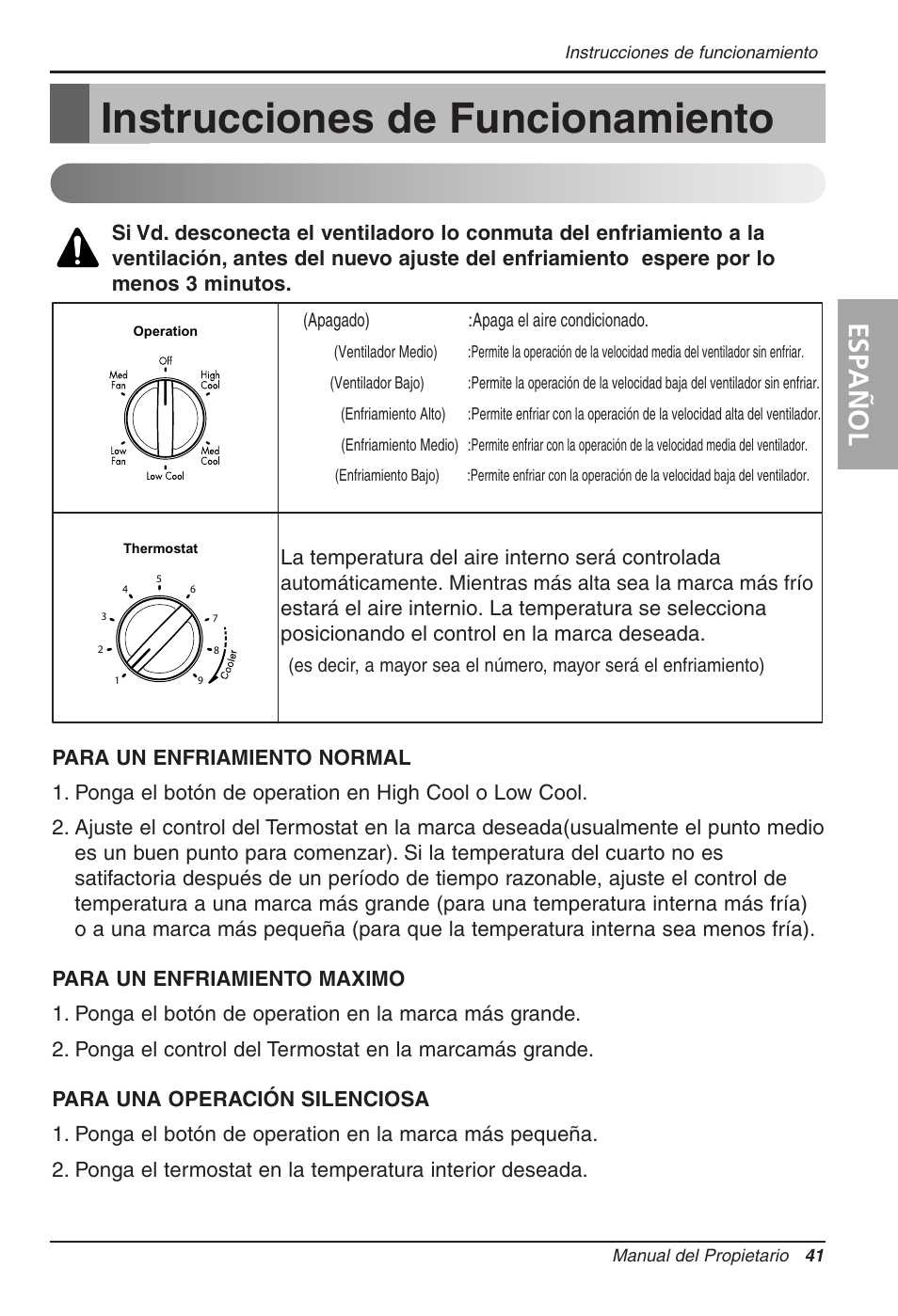 Instrucciones de funcionamiento, Localización y función de los controles, Espa ñ ol | LG WG1205R User Manual | Page 41 / 50