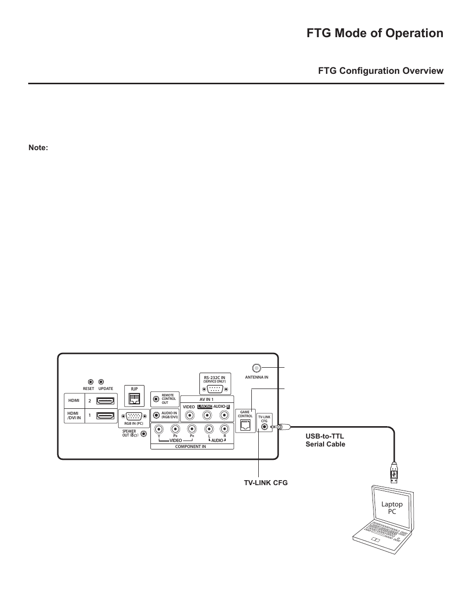 Ftg mode of operation, Ftg confi guration overview | LG 26LD320H User Manual | Page 141 / 165