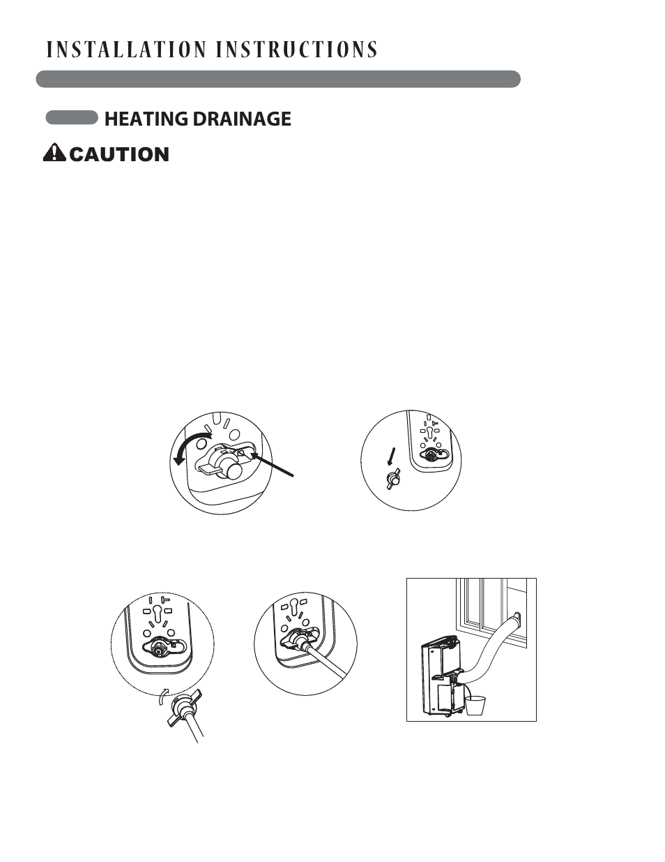 Heating drainage, Caution | LG LP1413SHR User Manual | Page 22 / 32