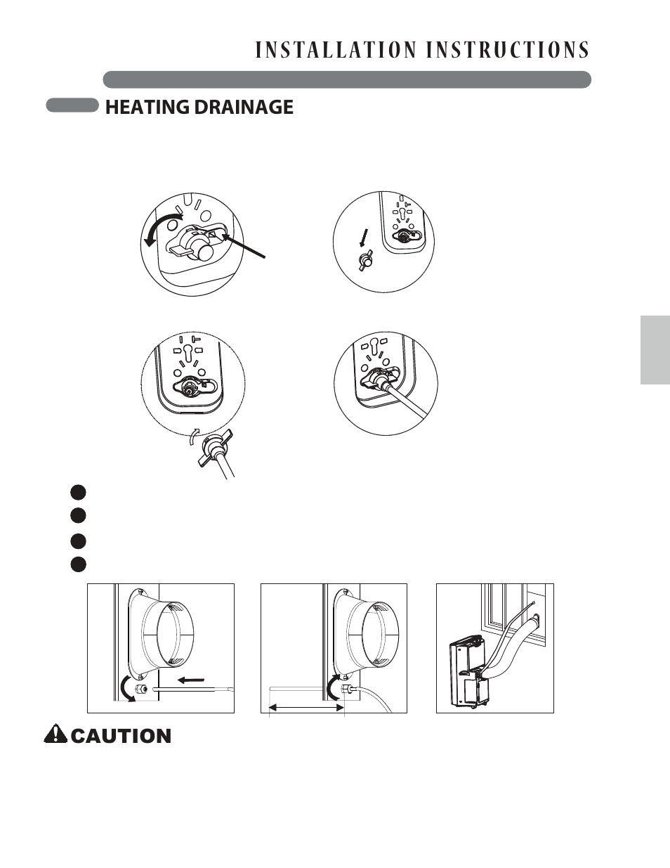 Heating drainage, Caution | LG LP1413SHR User Manual | Page 23 / 32