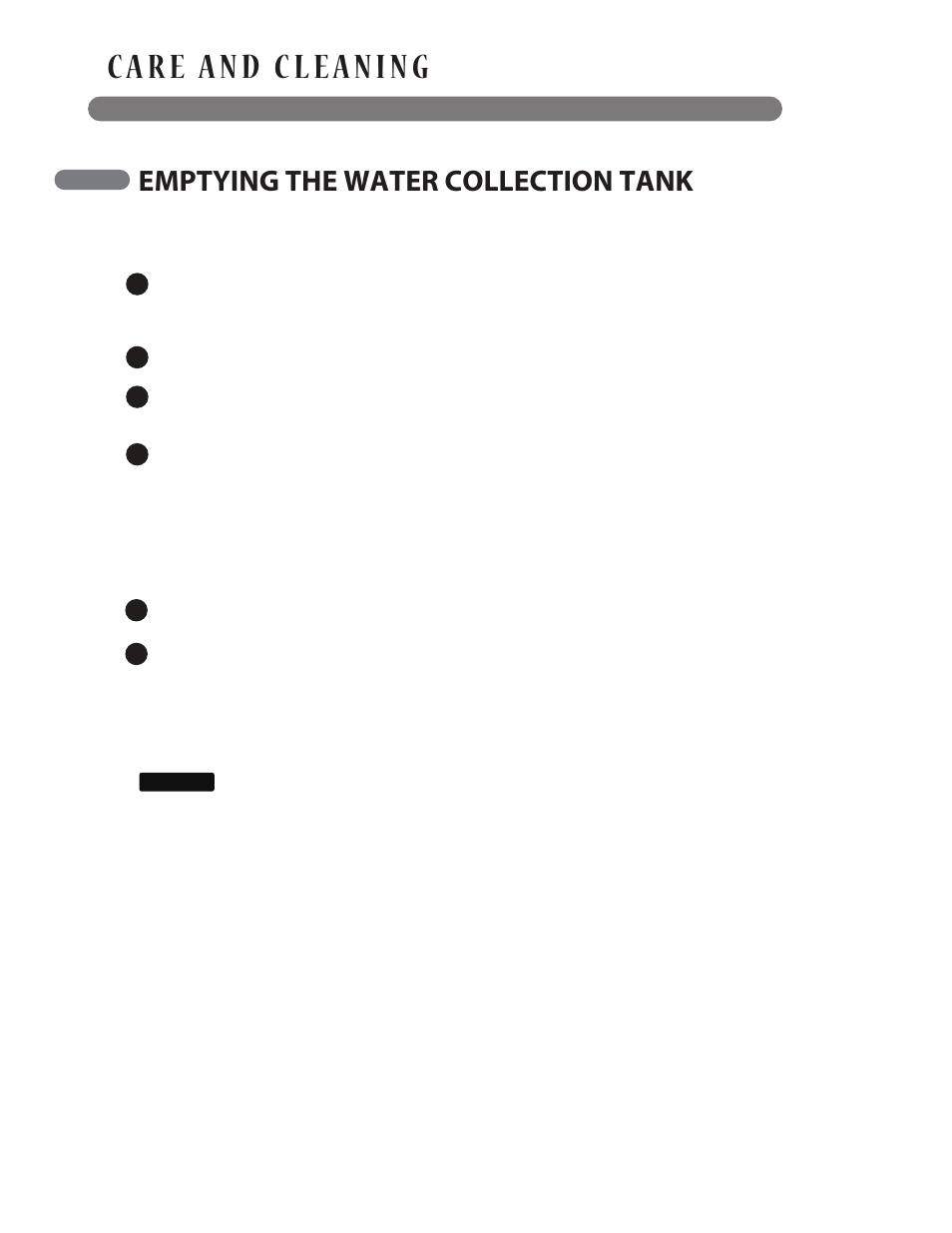 Emptying the water collection tank, Fl apperars in the display | LG LP1413SHR User Manual | Page 26 / 32