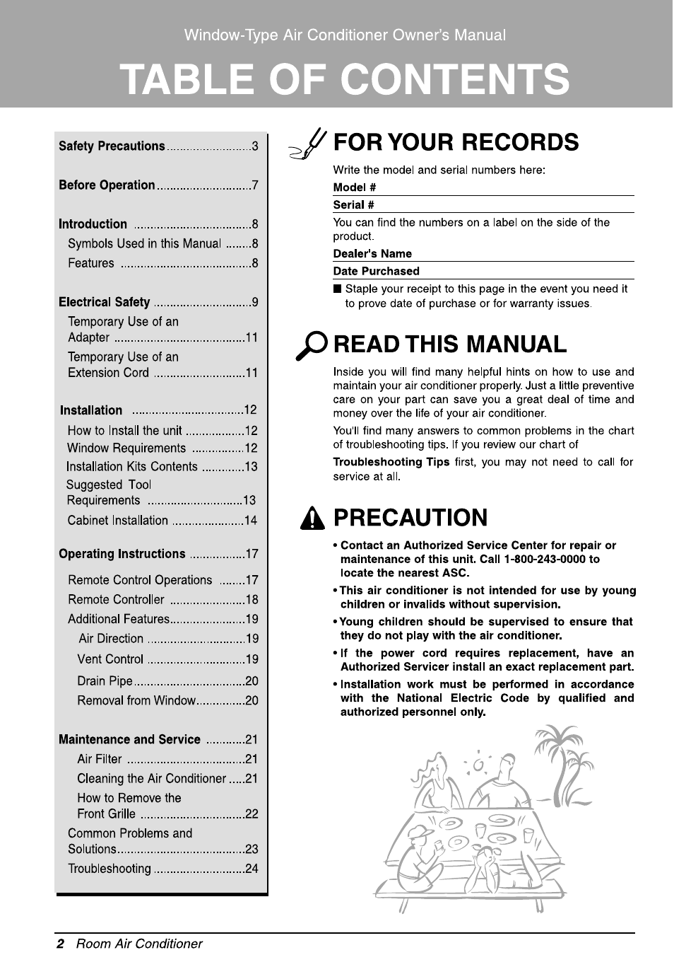 LG LW1212ER User Manual | Page 2 / 52