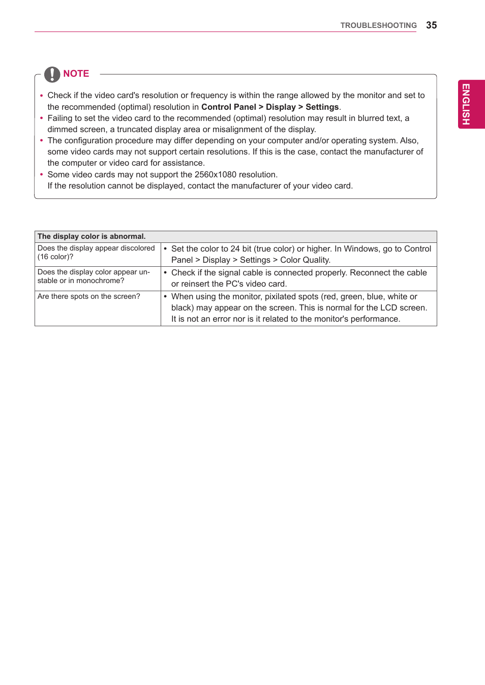 LG 29EA73-P User Manual | Page 35 / 39