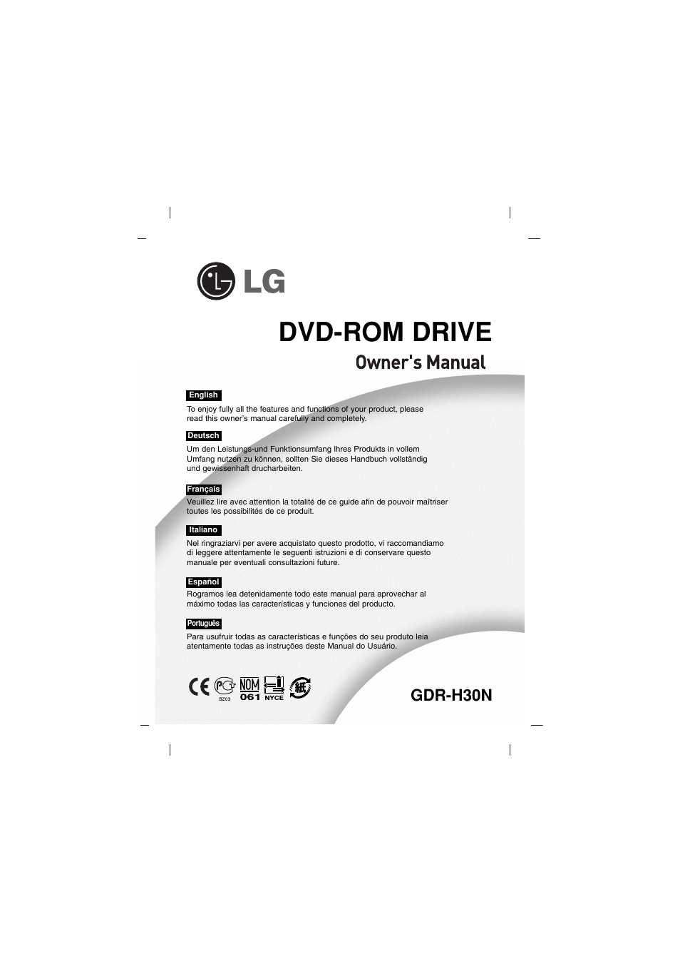 Dvd-rom drive, Gdr-h30n | LG GDR-H30N User Manual | Page 15 / 16