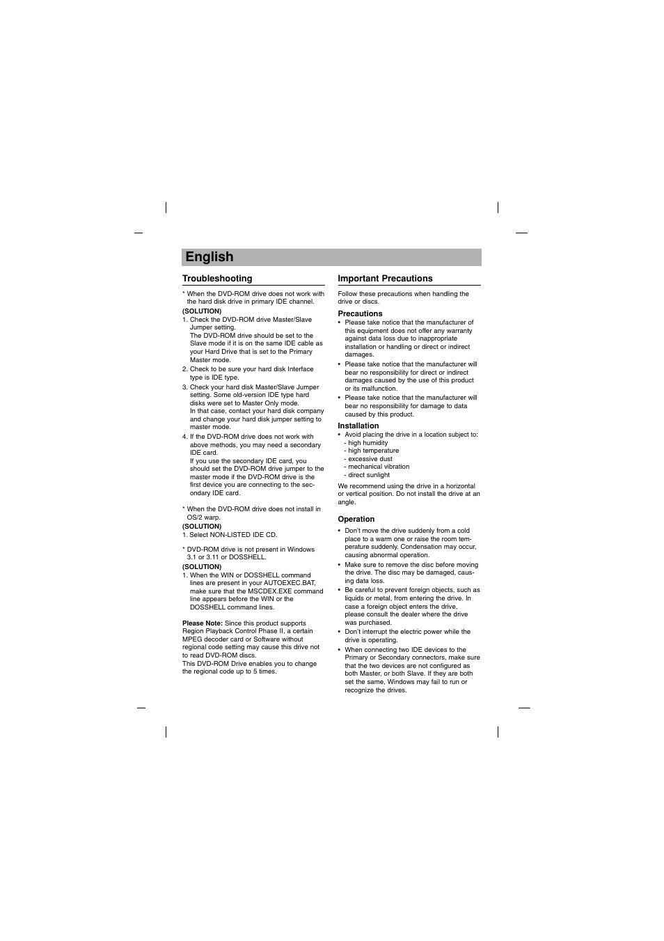 English | LG GDR-H30N User Manual | Page 5 / 16