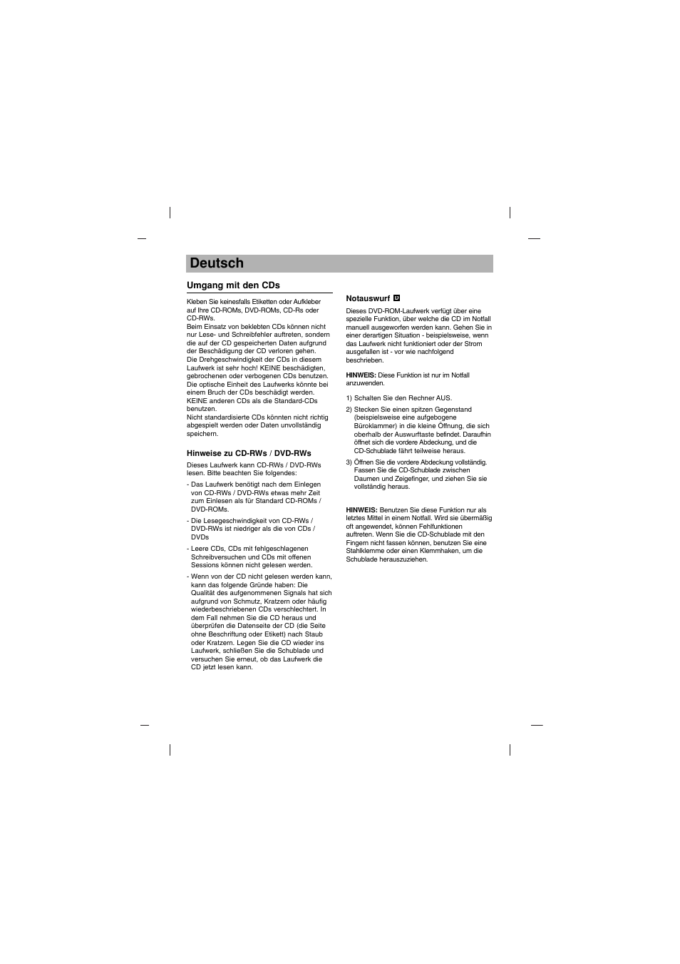 Deutsch | LG GDR-H30N User Manual | Page 9 / 16