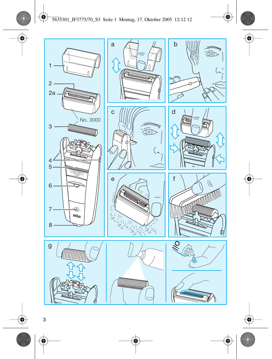 Fe g a b | Braun 3775 InterFace Excel User Manual | Page 3 / 47