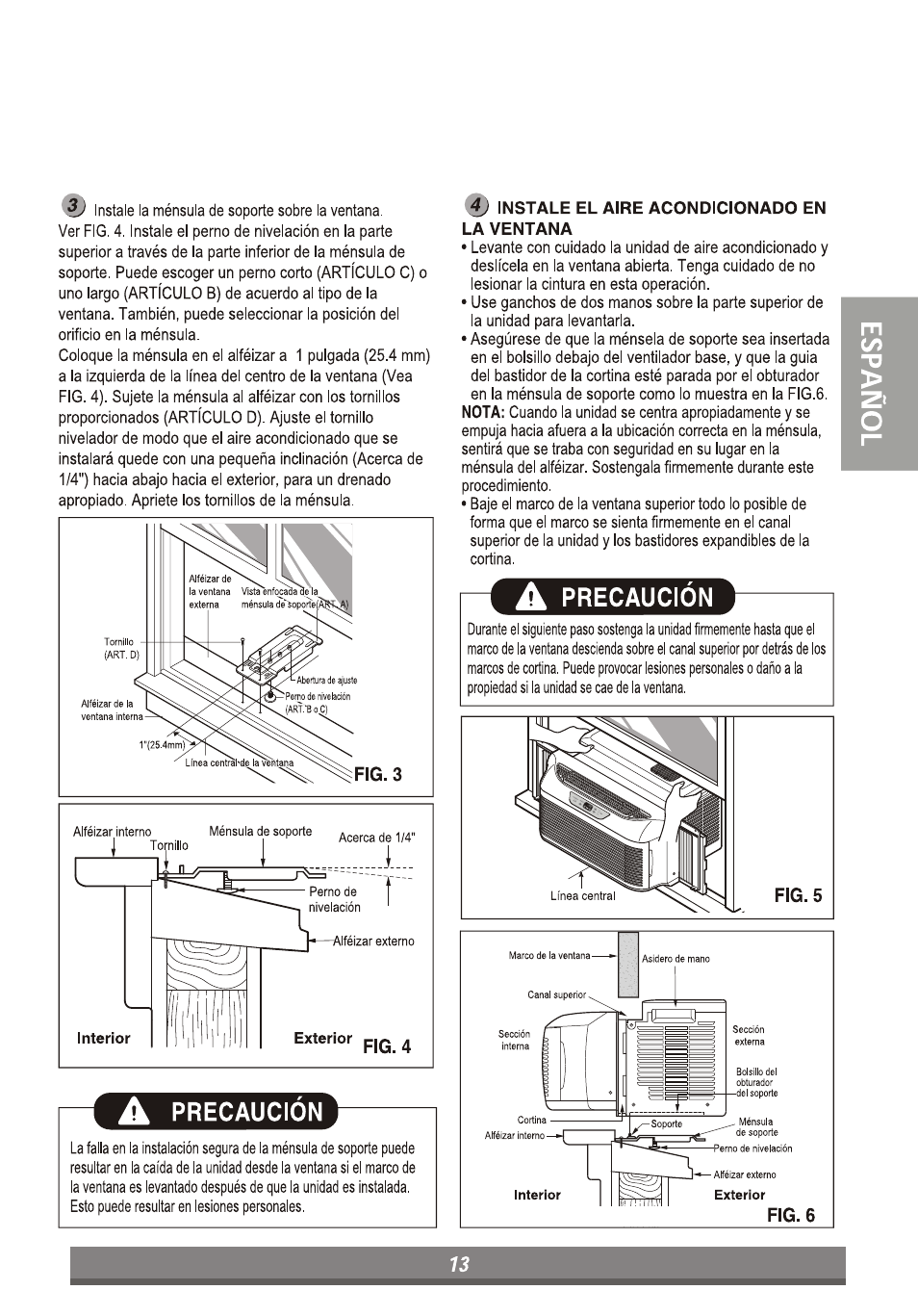 A precaución, Precaución | LG LP6011ER User Manual | Page 31 / 39