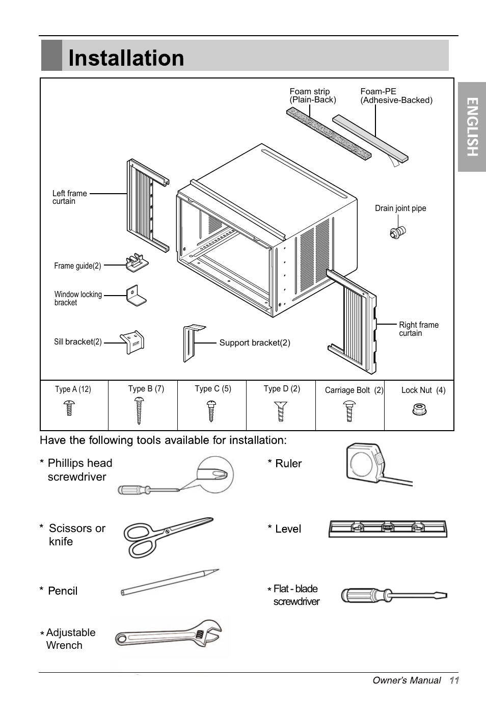 Phillips head screwdriver scissors or knife | LG LW2514ER User Manual | Page 11 / 48