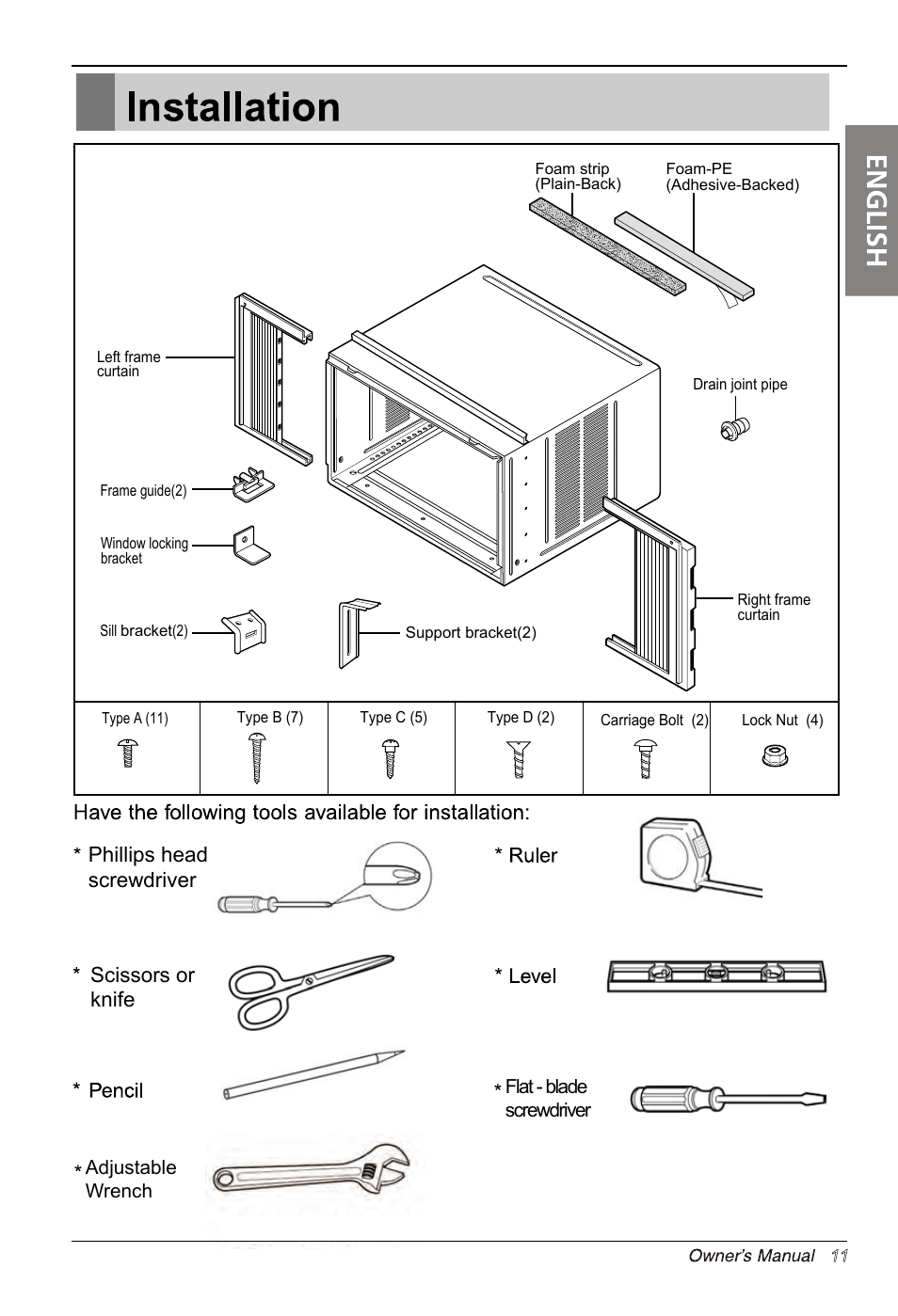 Phillips head screwdriver scissors or knife | LG LW1513ER User Manual | Page 11 / 48