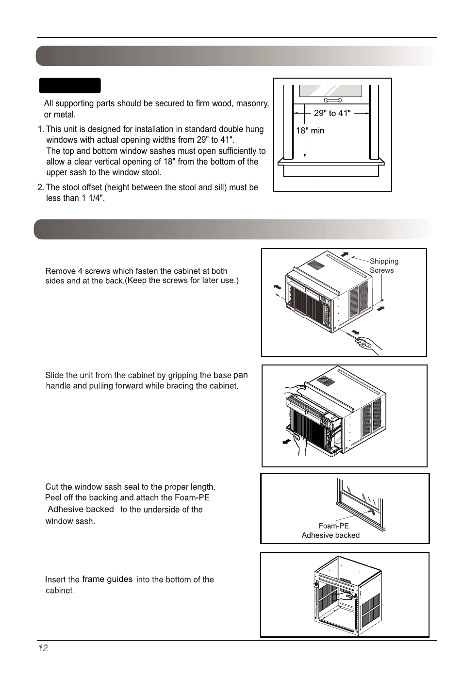 Preparation of chassis window requirements, Notice | LG LW1513ER User Manual | Page 12 / 48