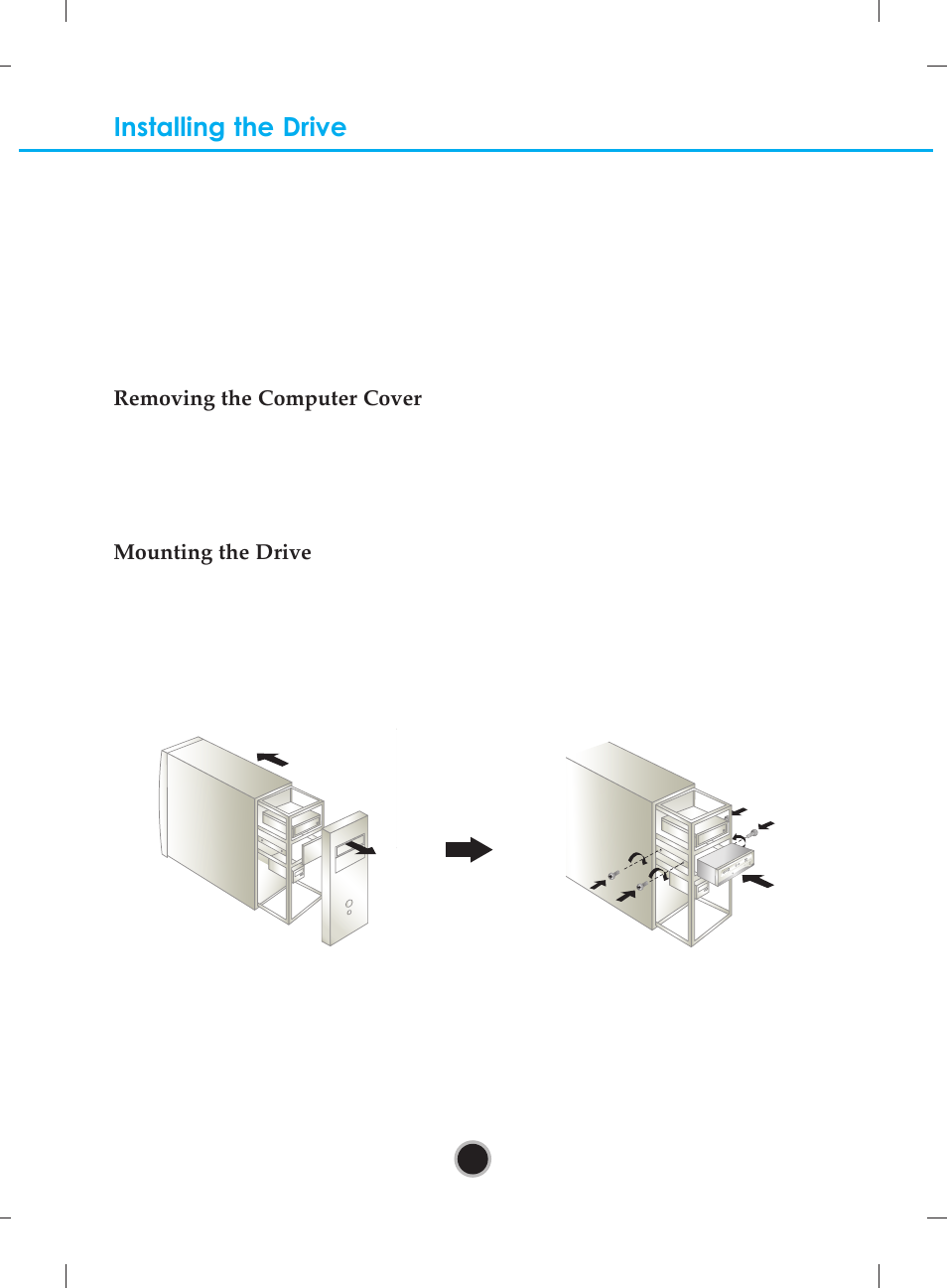 Installing the drive | LG WH08LS20 User Manual | Page 8 / 15