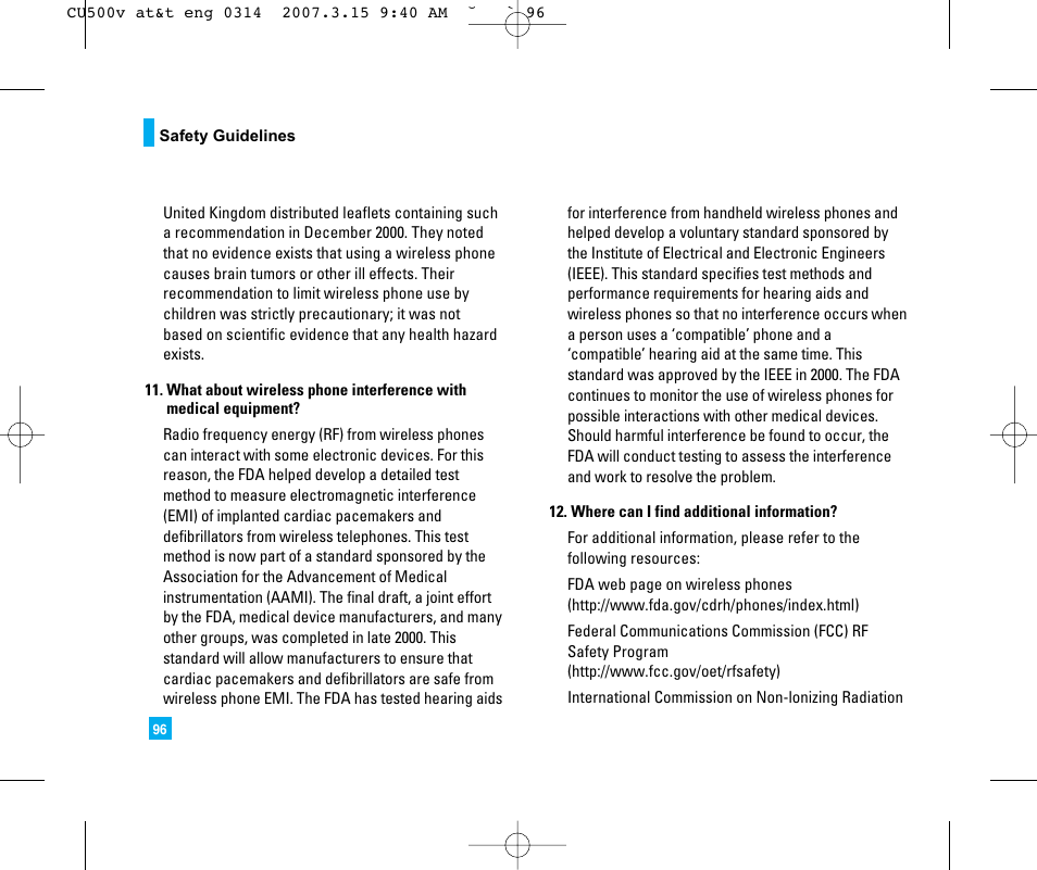 LG CU500V User Manual | Page 100 / 230