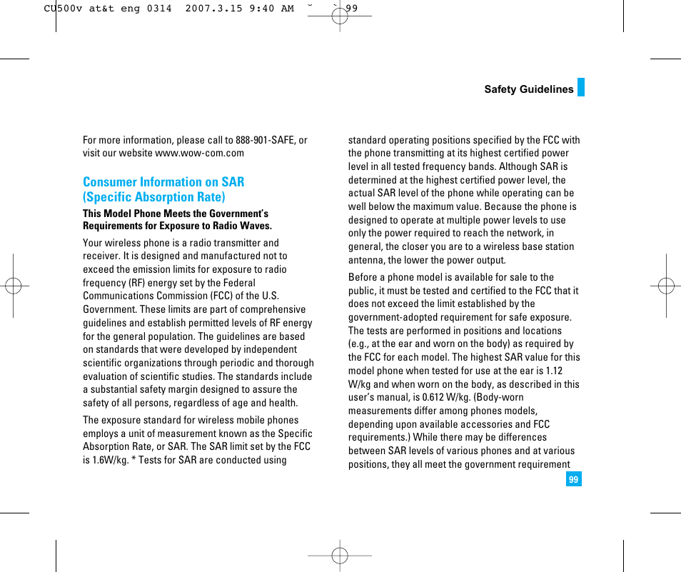LG CU500V User Manual | Page 103 / 230