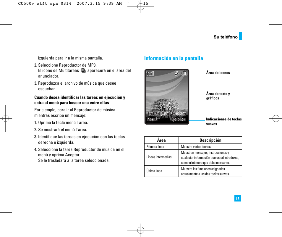 Información en la pantalla | LG CU500V User Manual | Page 133 / 230