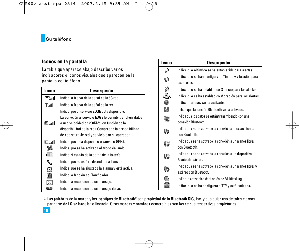 LG CU500V User Manual | Page 134 / 230