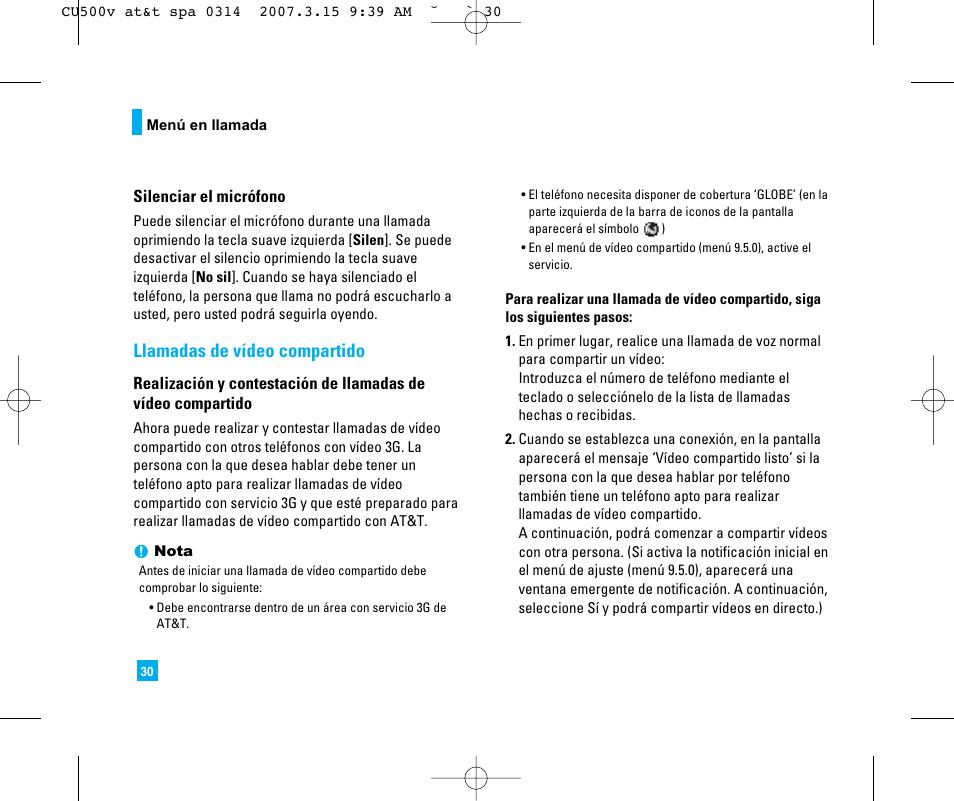 Llamadas de vídeo compartido | LG CU500V User Manual | Page 148 / 230