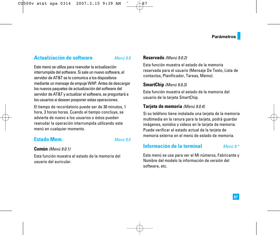 LG CU500V User Manual | Page 205 / 230