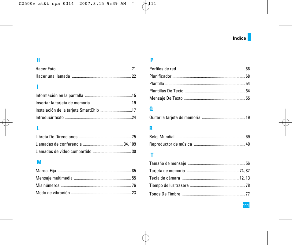 LG CU500V User Manual | Page 229 / 230