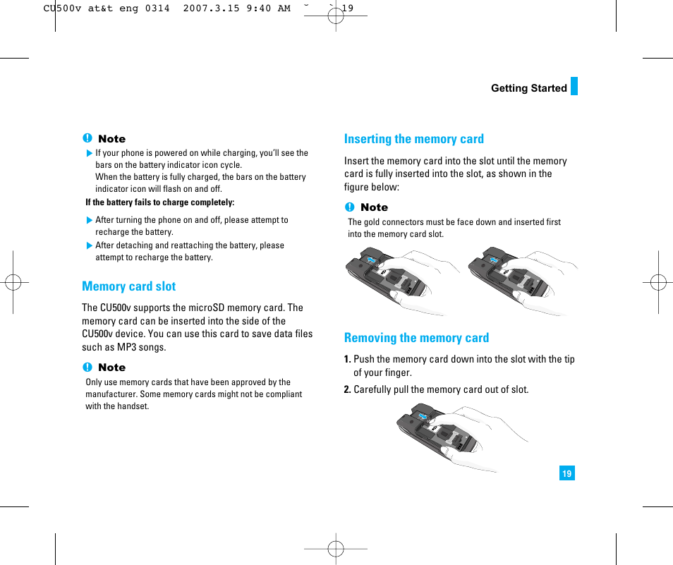 LG CU500V User Manual | Page 23 / 230