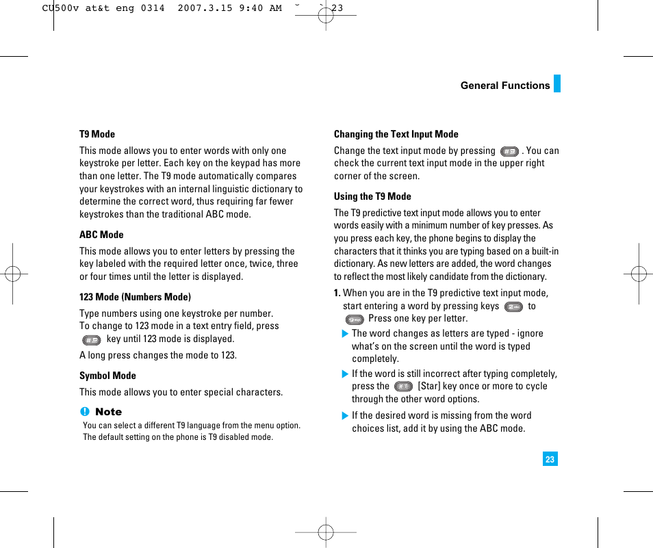 LG CU500V User Manual | Page 27 / 230