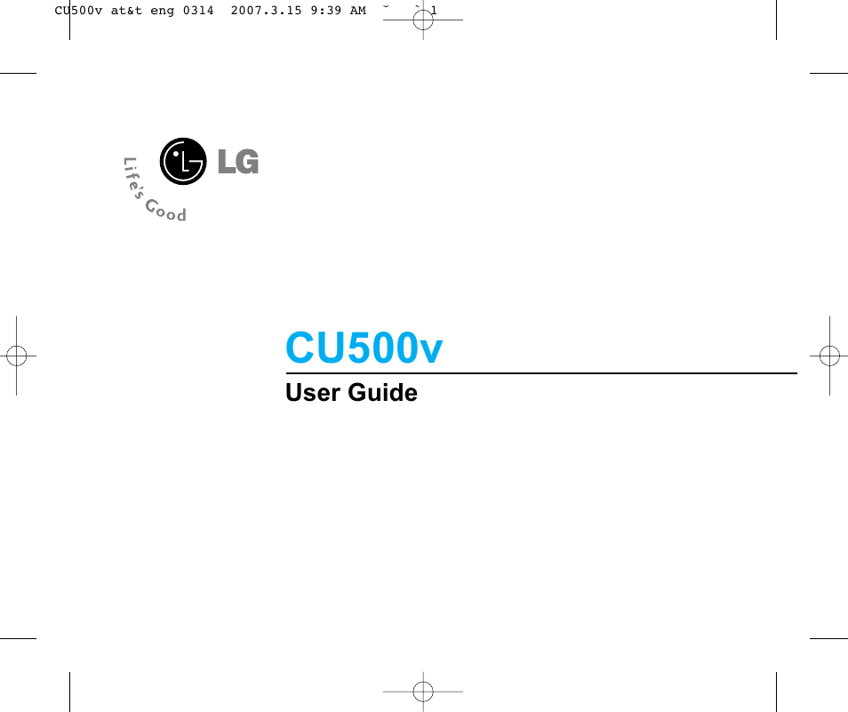 Cu500v | LG CU500V User Manual | Page 5 / 230