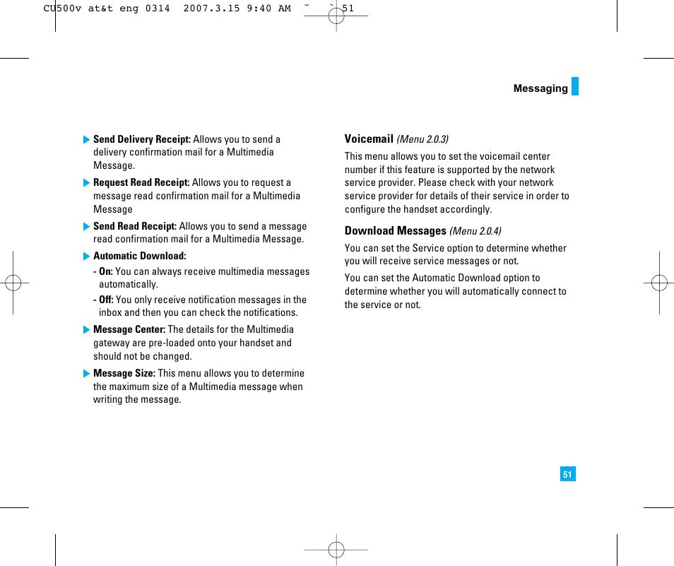 LG CU500V User Manual | Page 55 / 230