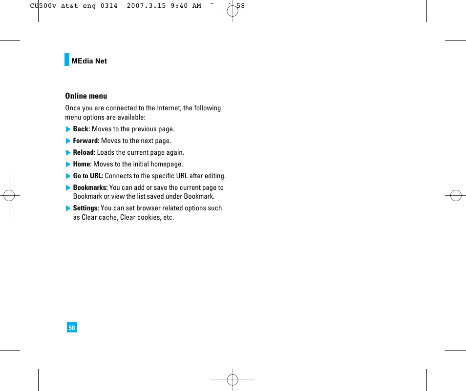 LG CU500V User Manual | Page 62 / 230