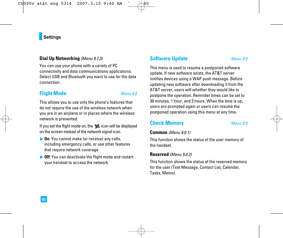 LG CU500V User Manual | Page 84 / 230