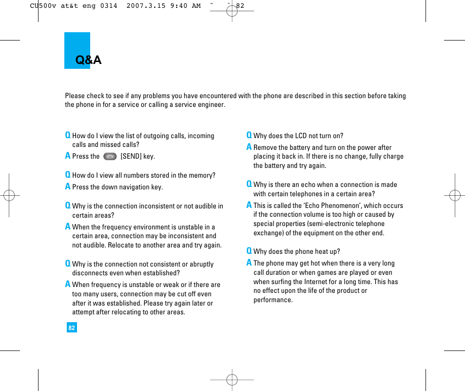 LG CU500V User Manual | Page 86 / 230