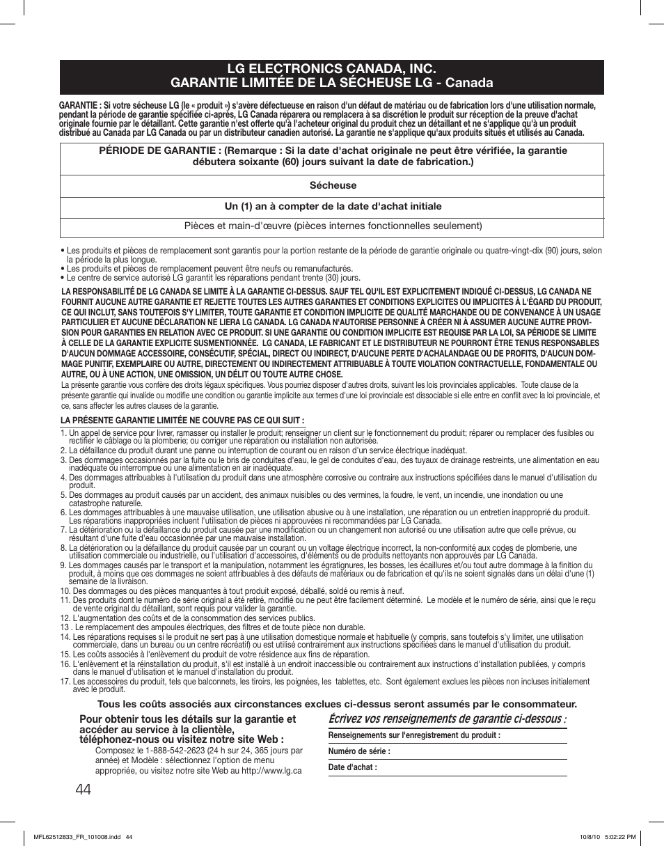 LG DLEX3360W User Manual | Page 140 / 148