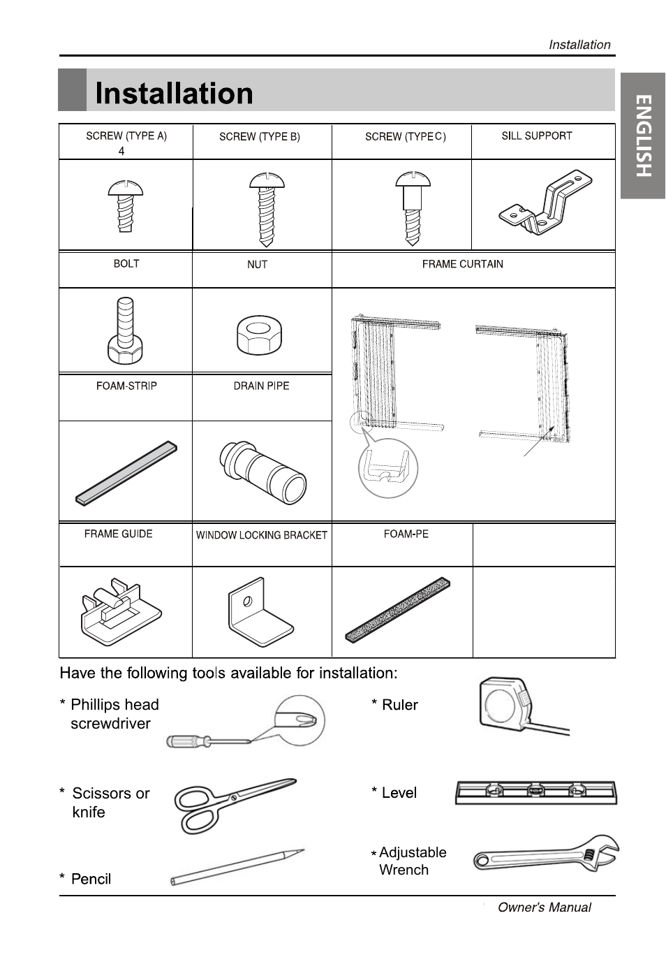 Phillips head screwdriver scissors or knife | LG LW1214ER User Manual | Page 11 / 48